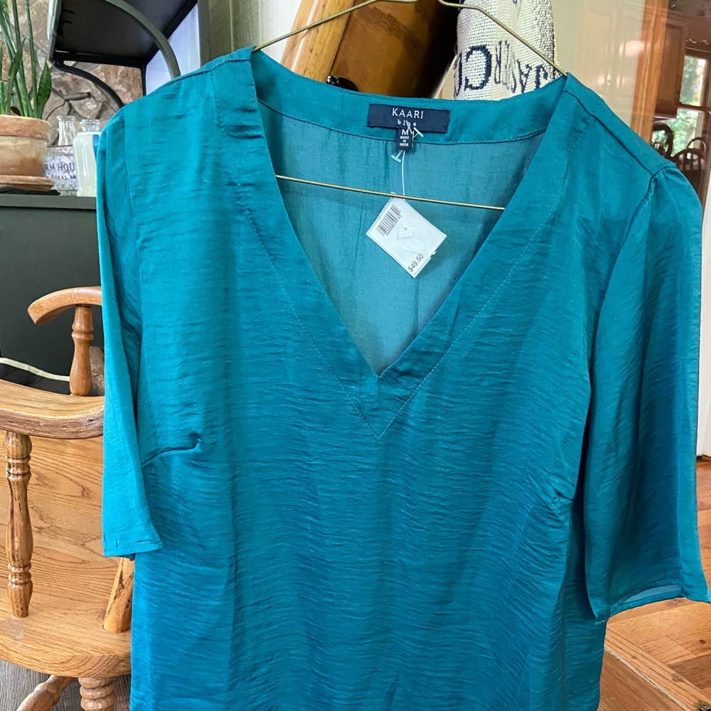 Kaari Blue Teal Top *Brand New* Medium